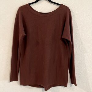 Vince Women’s Pull Over Sweater Small Brown Wool & Cashmere Comfy Contemporary